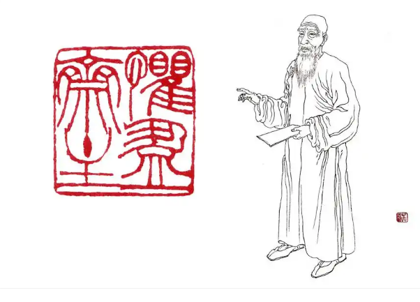 吳讓之畫像-吴让之的“惧盈斋主”