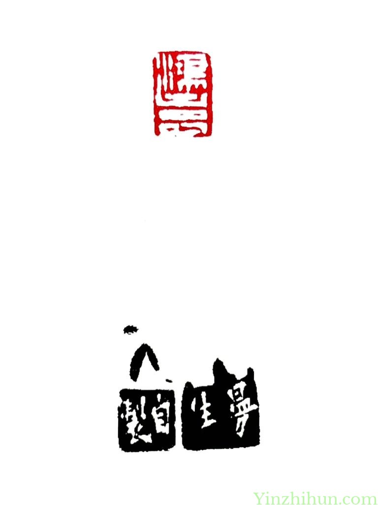 陈鸿寿白文印及边款:鸿寿