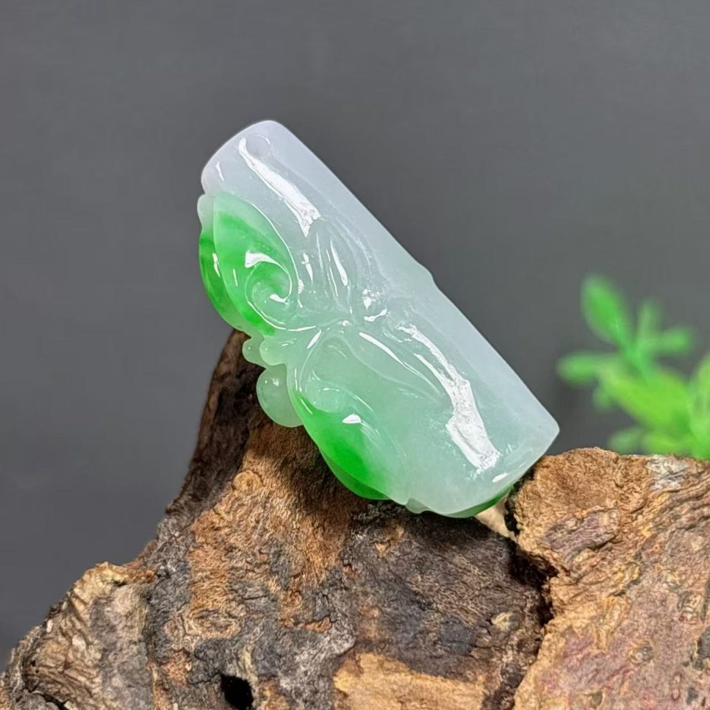 缅甸料阳绿翡翠竹子