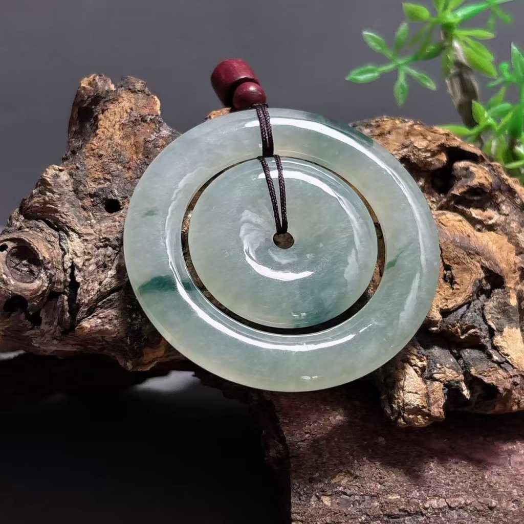 飘花翡翠母子扣