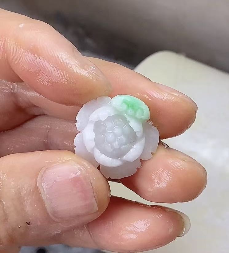 飘绿翡翠小玫瑰花毛货