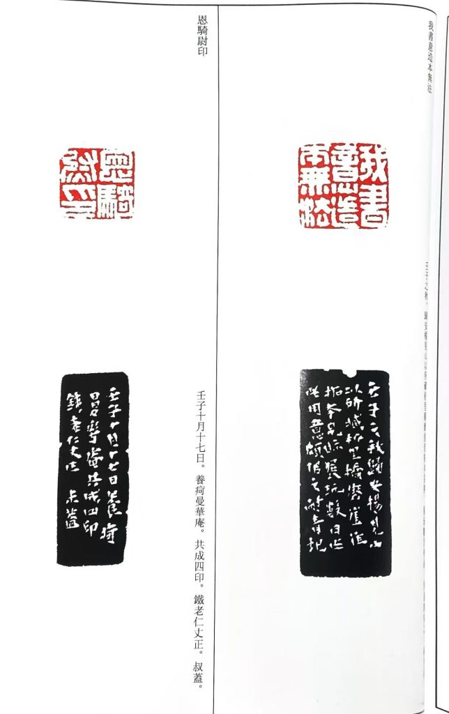 錢松篆刻作品:我畫意造本無法,恩騎尉印